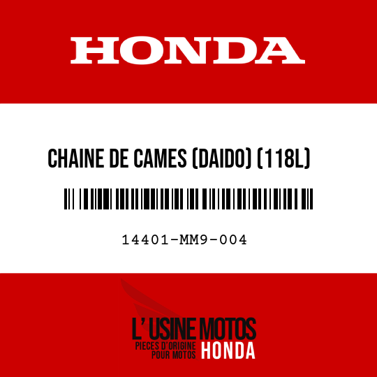 image de 14401-MM9-004 CHAINE DE CAMES (DAIDO) (118L)