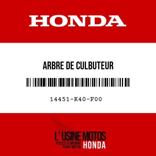 image de 14451-K40-F00 ARBRE DE CULBUTEUR