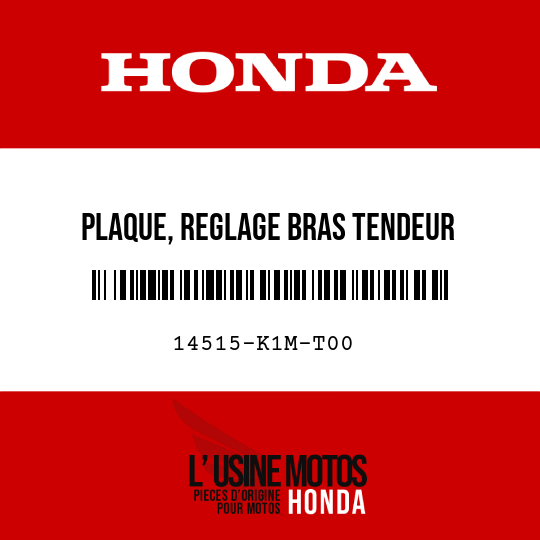 image de 14515-K1M-T00 PLAQUE, REGLAGE BRAS TENDEUR