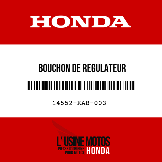 image de 14552-KAB-003 BOUCHON DE REGULATEUR