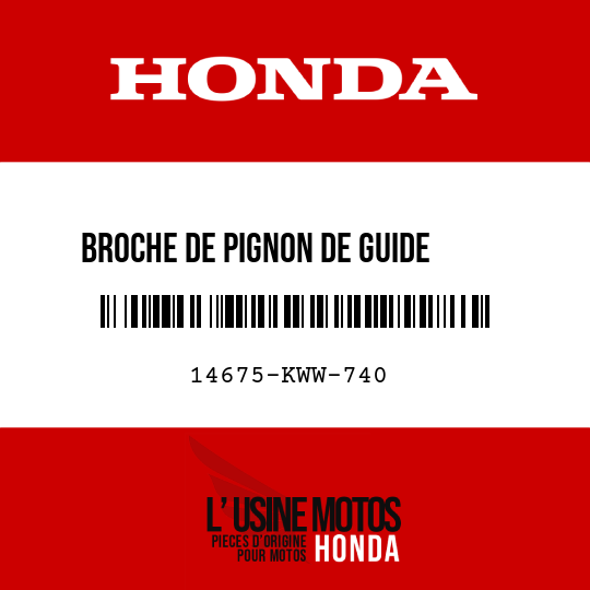 image de 14675-KWW-740 BROCHE DE PIGNON DE GUIDE     CHAINE DE CAMES