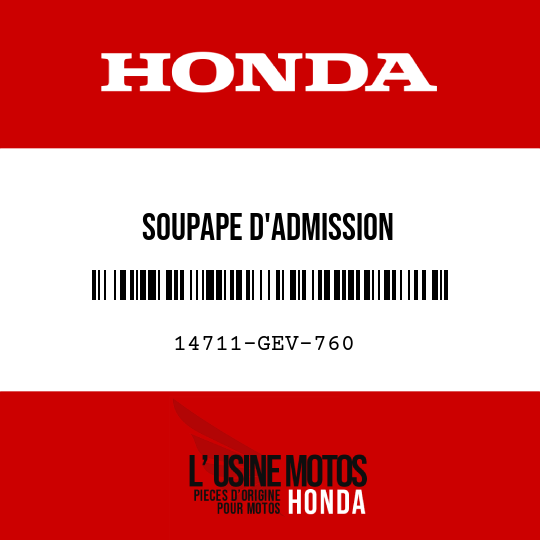 image de 14711-GEV-760 SOUPAPE D'ADMISSION
