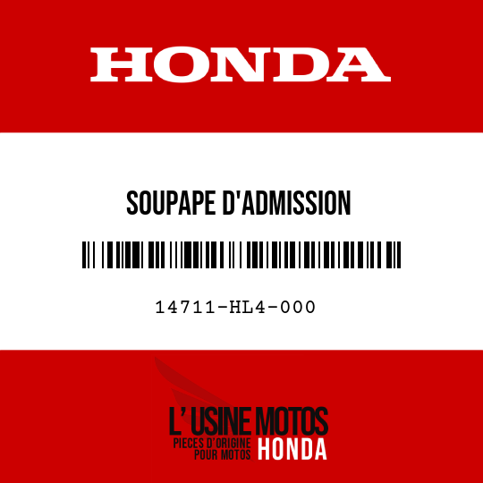 image de 14711-HL4-000 SOUPAPE D'ADMISSION