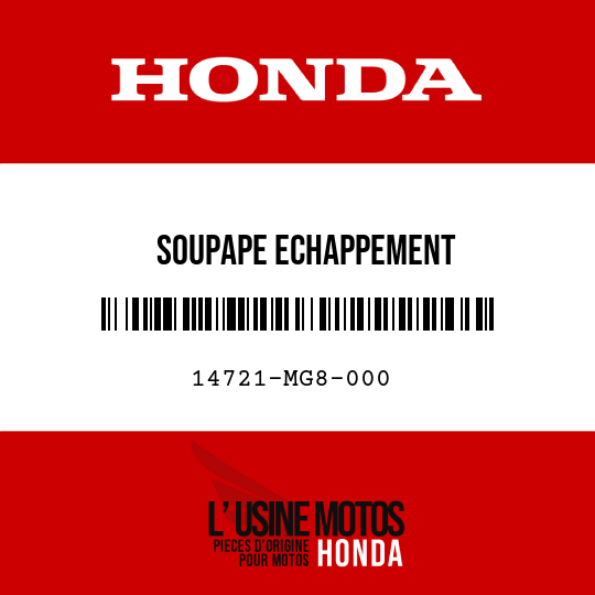 image de 14721-MG8-000 SOUPAPE ECHAPPEMENT