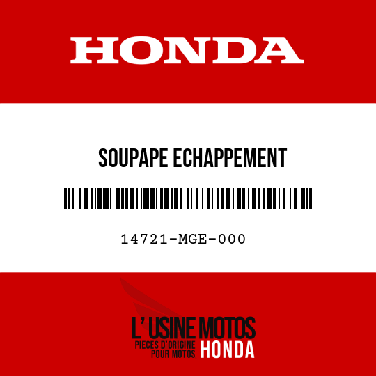 image de 14721-MGE-000 SOUPAPE ECHAPPEMENT