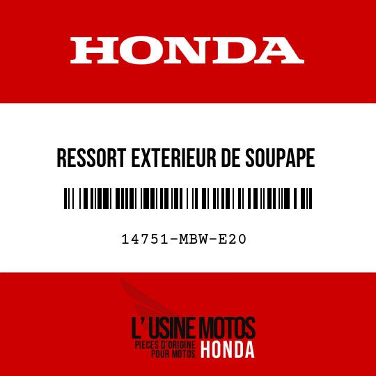 image de 14751-MBW-E20 RESSORT EXTERIEUR DE SOUPAPE