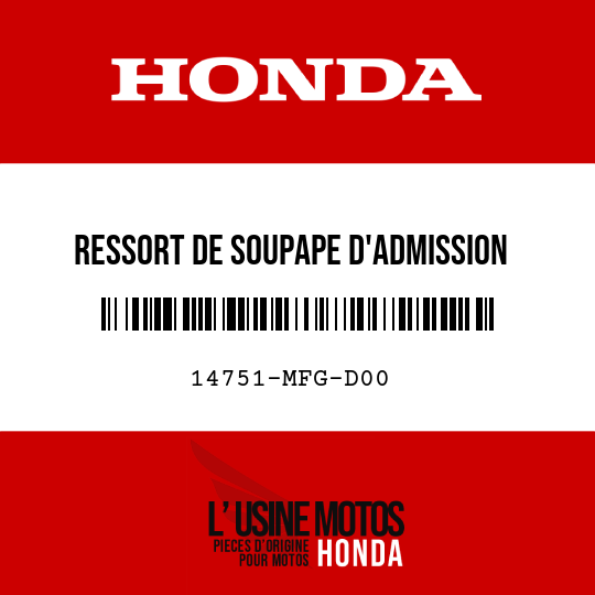 image de 14751-MFG-D00 RESSORT DE SOUPAPE D'ADMISSION