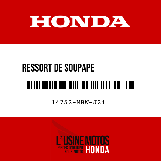 image de 14752-MBW-J21 RESSORT DE SOUPAPE            D'ECHPPEMENT