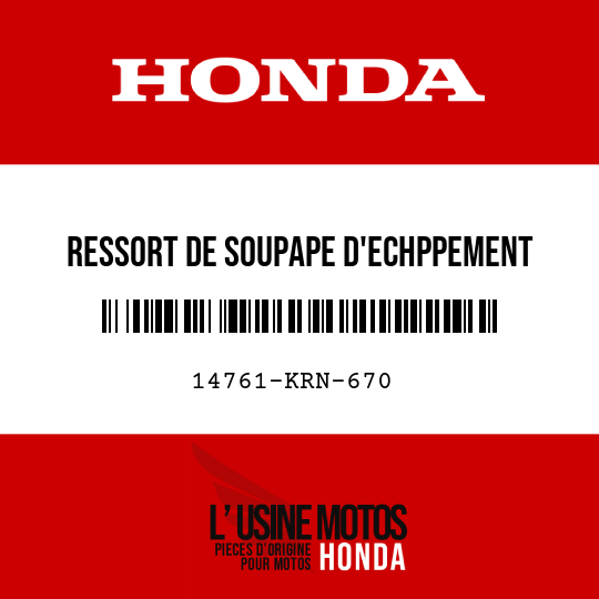 image de 14761-KRN-670 RESSORT DE SOUPAPE D'ECHPPEMENT