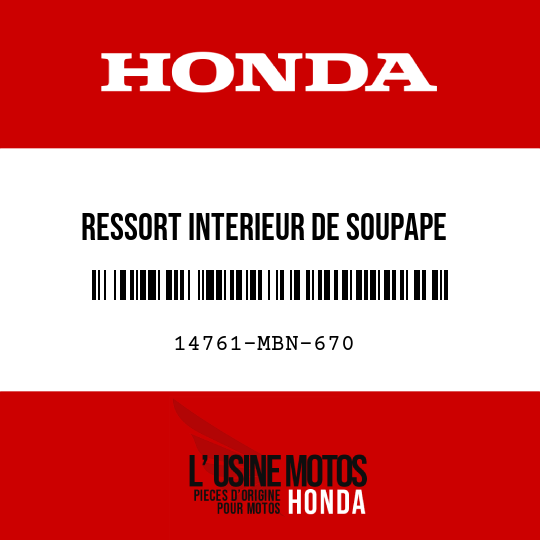 image de 14761-MBN-670 RESSORT INTERIEUR DE SOUPAPE