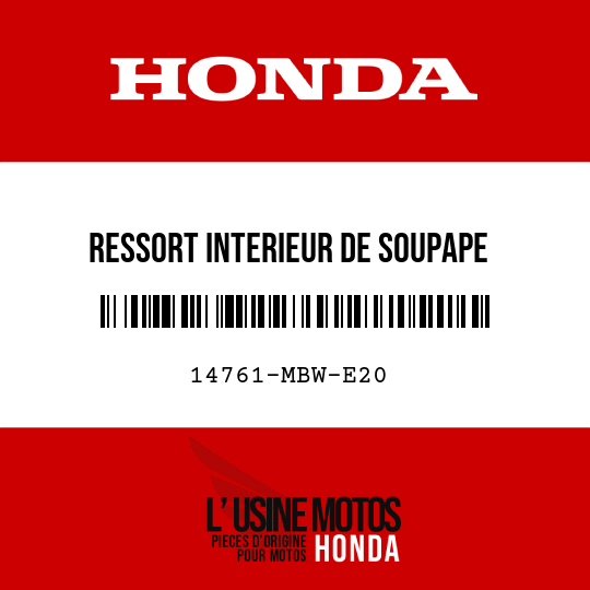 image de 14761-MBW-E20 RESSORT INTERIEUR DE SOUPAPE