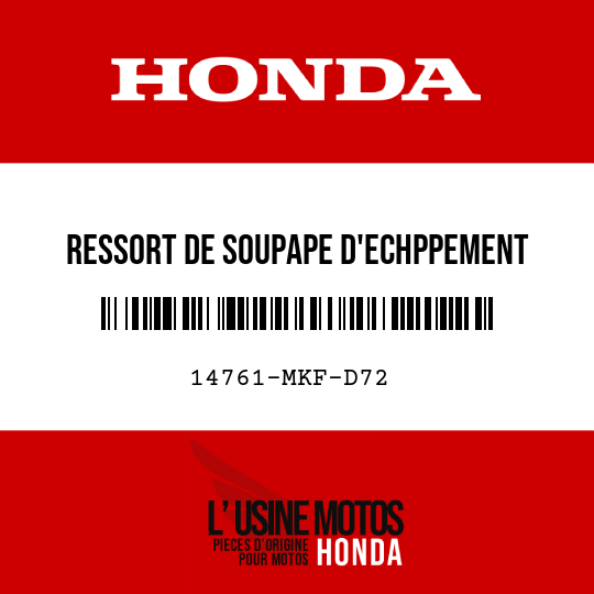 image de 14761-MKF-D72 RESSORT DE SOUPAPE D'ECHPPEMENT