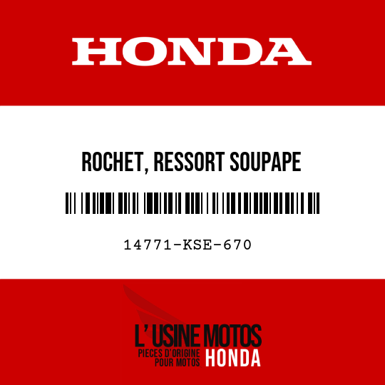 image de 14771-KSE-670 ROCHET, RESSORT SOUPAPE