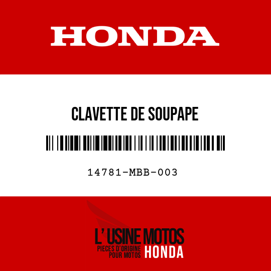 image de 14781-MBB-003 CLAVETTE DE SOUPAPE