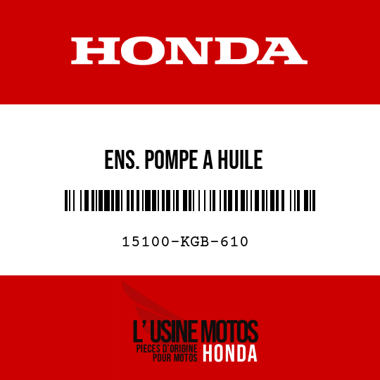 image de 15100-KGB-610 ENS. POMPE A HUILE