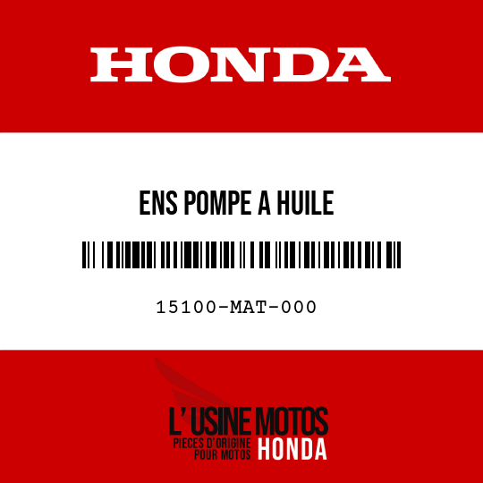 image de 15100-MAT-000 ENS POMPE A HUILE