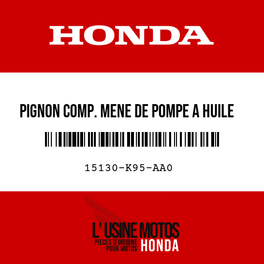 image de 15130-K95-AA0 PIGNON COMP. MENE DE POMPE A HUILE (25T)