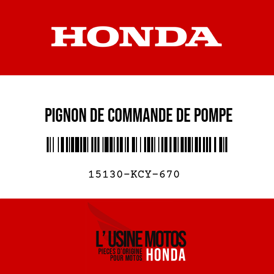 image de 15130-KCY-670 PIGNON DE COMMANDE DE POMPE
