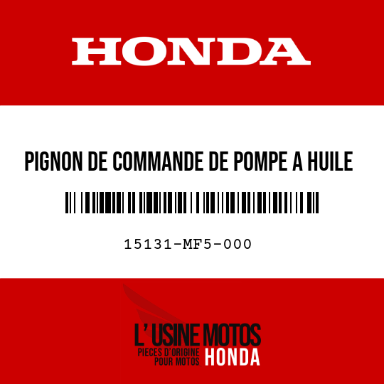 image de 15131-MF5-000 PIGNON DE COMMANDE DE POMPE A HUILE (26T)