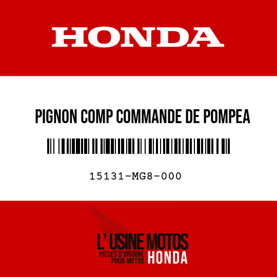 image de 15131-MG8-000 PIGNON COMP COMMANDE DE POMPEA HUILE (26T)
