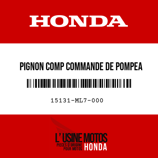 image de 15131-ML7-000 PIGNON COMP COMMANDE DE POMPEA HUILE (26T)
