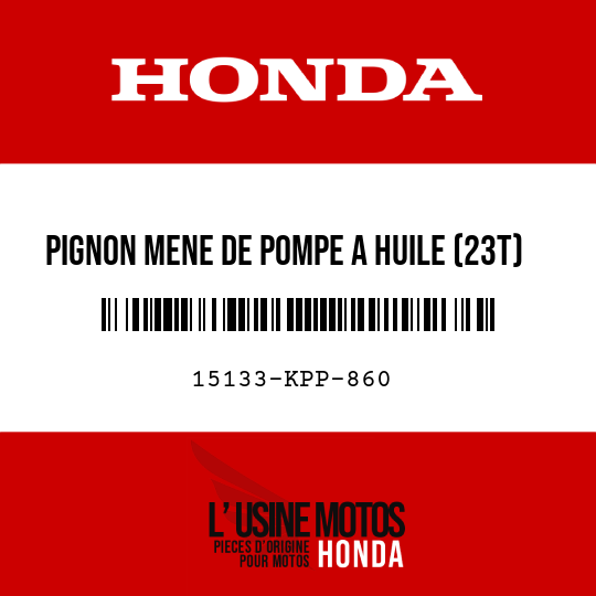 image de 15133-KPP-860 PIGNON MENE DE POMPE A HUILE (23T)