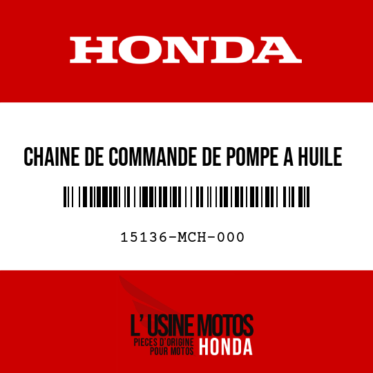 image de 15136-MCH-000 CHAINE DE COMMANDE DE POMPE A HUILE (62L) (BORG WARNER)