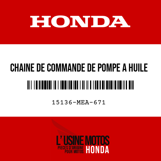 image de 15136-MEA-671 CHAINE DE COMMANDE DE POMPE A HUILE (52L) (BORG WARNER)