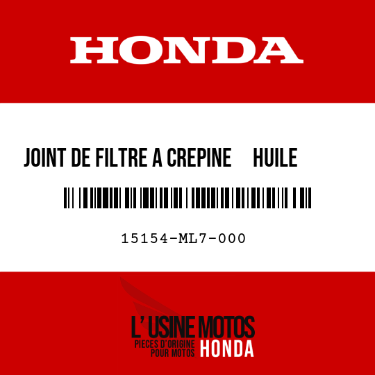 image de 15154-ML7-000 JOINT DE FILTRE A CREPINE     HUILE