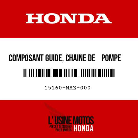 image de 15160-MAZ-000 COMPOSANT GUIDE, CHAINE DE    POMPE A HUILE