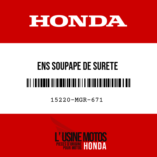 image de 15220-MGR-671 ENS SOUPAPE DE SURETE