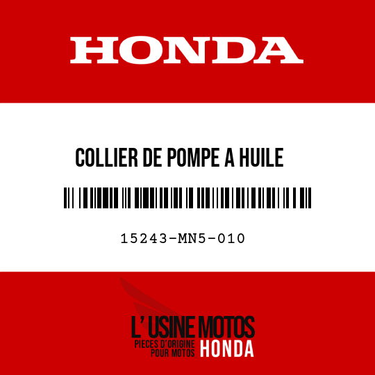 image de 15243-MN5-010 COLLIER DE POMPE A HUILE