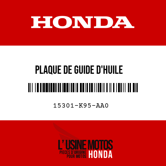 image de 15301-K95-AA0 PLAQUE DE GUIDE D'HUILE