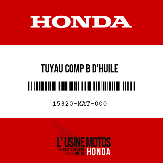 image de 15320-MAT-000 TUYAU COMP B D'HUILE