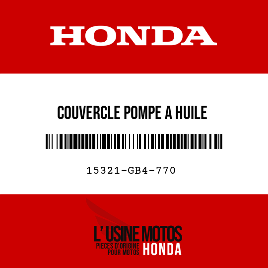 image de 15321-GB4-770 COUVERCLE POMPE A HUILE