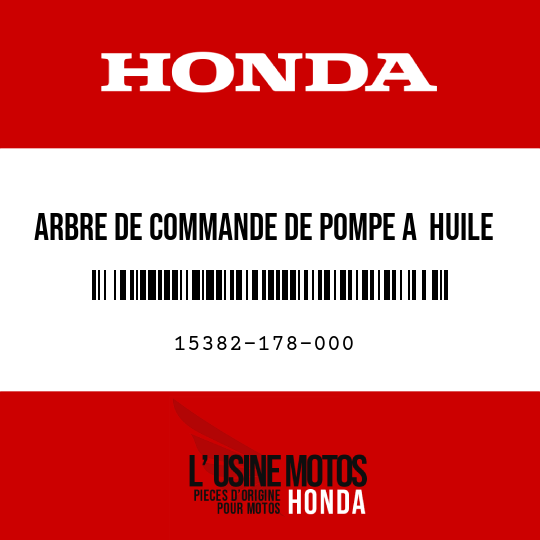 image de 15382-178-000 ARBRE DE COMMANDE DE POMPE A  HUILE