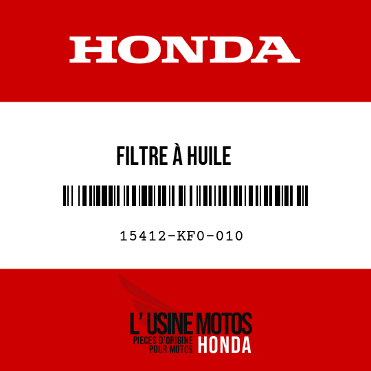 image de 15412-KF0-010 Filtre à huile