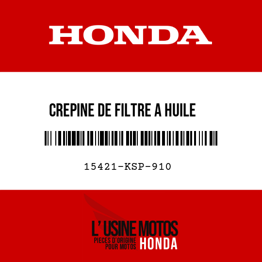 image de 15421-KSP-910 CREPINE DE FILTRE A HUILE