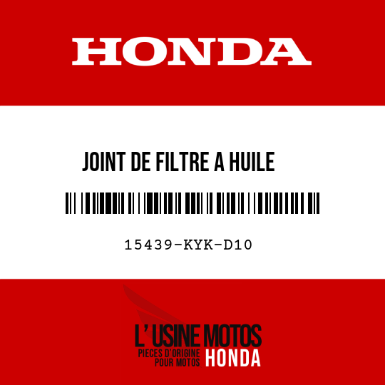 image de 15439-KYK-D10 JOINT DE FILTRE A HUILE