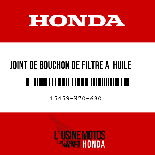 image de 15459-K70-630 JOINT DE BOUCHON DE FILTRE A  HUILE