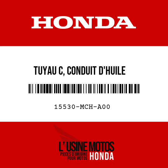 image de 15530-MCH-A00 TUYAU C, CONDUIT D'HUILE