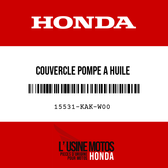image de 15531-KAK-W00 COUVERCLE POMPE A HUILE