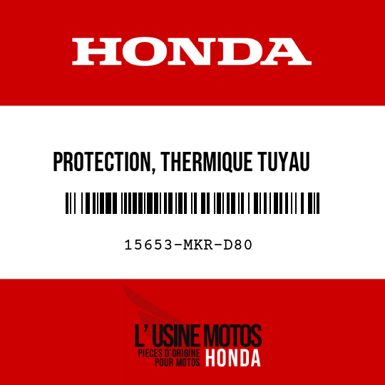 image de 15653-MKR-D80 PROTECTION, THERMIQUE TUYAU   REFROIDISSEUR HUILE