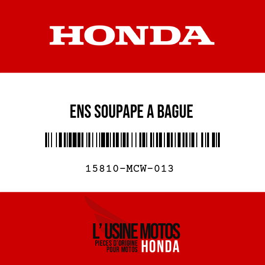 image de 15810-MCW-013 ENS SOUPAPE A BAGUE