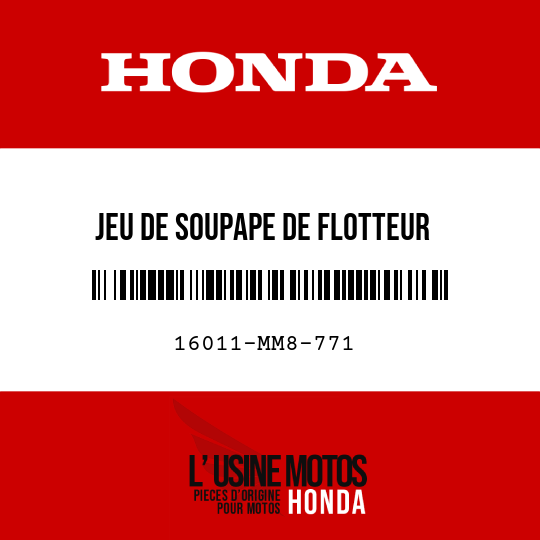 image de 16011-MM8-771 JEU DE SOUPAPE DE FLOTTEUR