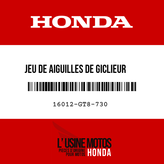image de 16012-GT8-730 JEU DE AIGUILLES DE GICLIEUR