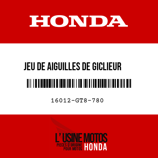 image de 16012-GT8-780 JEU DE AIGUILLES DE GICLIEUR