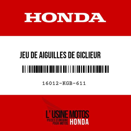 image de 16012-KGB-611 JEU DE AIGUILLES DE GICLIEUR
