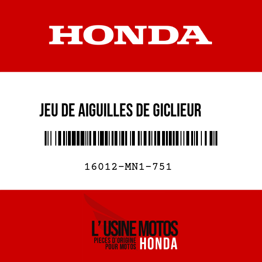 image de 16012-MN1-751 JEU DE AIGUILLES DE GICLIEUR