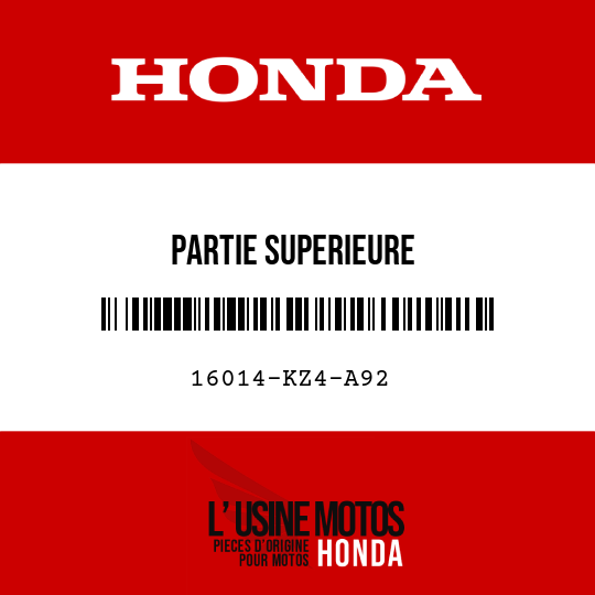 image de 16014-KZ4-A92 PARTIE SUPERIEURE
